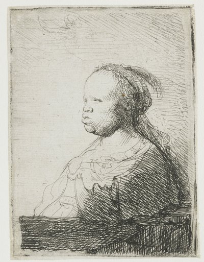 Afrikansk kvinne, 1628-32 av Rembrandt van Rijn