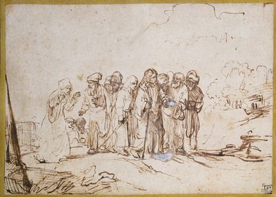 Kristus og den kanaaneiske kvinnen av Rembrandt van Rijn
