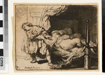 Josef og Potifars kone av Rembrandt van Rijn