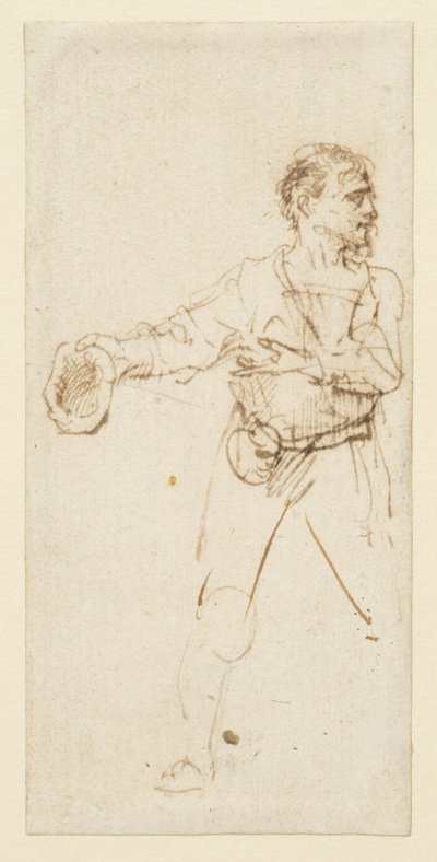 Mann stående, ca. 1634 av Rembrandt van Rijn