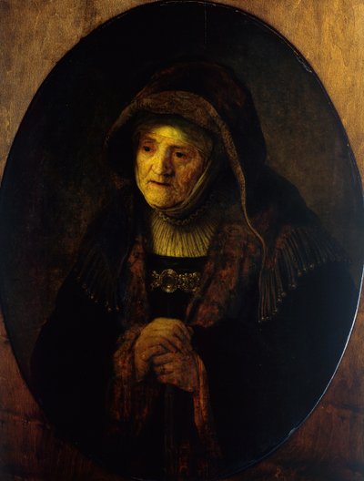 Profetinnen Hannah (kunstnerens mor) av Rembrandt Harmensz. van Rijn