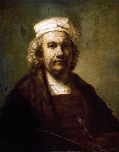 Selvportrett. (olje på lerret av Rembrandt van Rijn