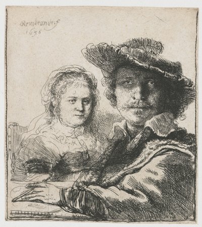 Selvportrett med Saskia av Rembrandt Harmensz. van Rijn