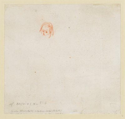 Liten studie av et hode av Rembrandt van Rijn