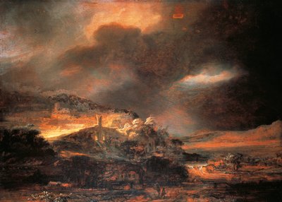 Stormy Landscape, ca. 1637/38 (olje på panel) av Rembrandt Harmensz. van Rijn
