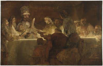 The Conspiracy of the Batavians under Claudius Civilis, ca. 1666 (olje på lerret) av Rembrandt van Rijn