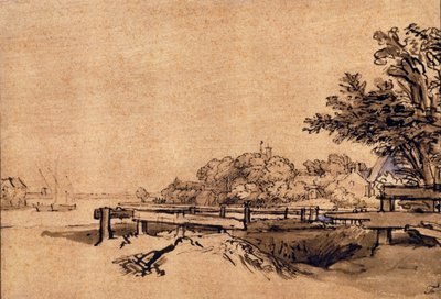 The Jetty av Rembrandt van Rijn
