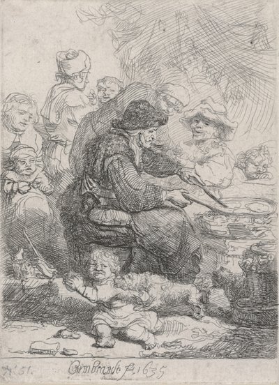 Pannekakekvinnen av Rembrandt van Rijn