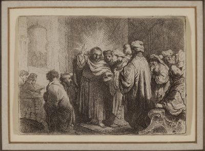 The Tribute Money, ca. 1635 (etsing) av Rembrandt van Rijn