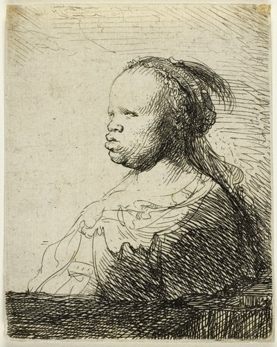 The White Negress, ca. 1630 (radering på papir) av Rembrandt Harmensz. van Rijn