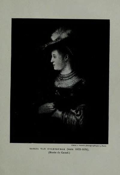 Saskia i en rød hatt av Rembrandt van Rijn