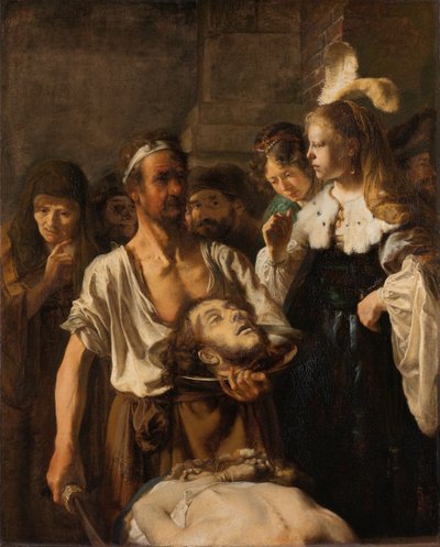 Salome tar imot hodet til døperen Johannes av Rembrandt van Rijn (circle of)