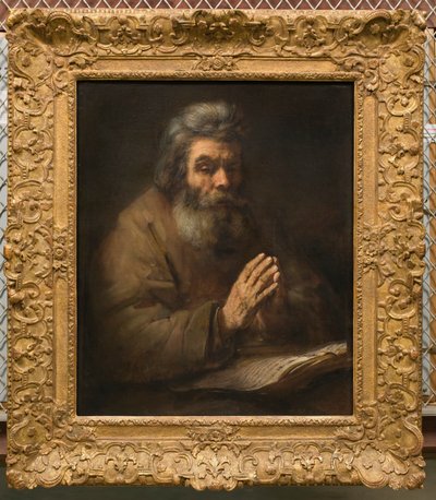En skjeggete mann med hatt, ca. 1655-1660. av Rembrandt van Rijn