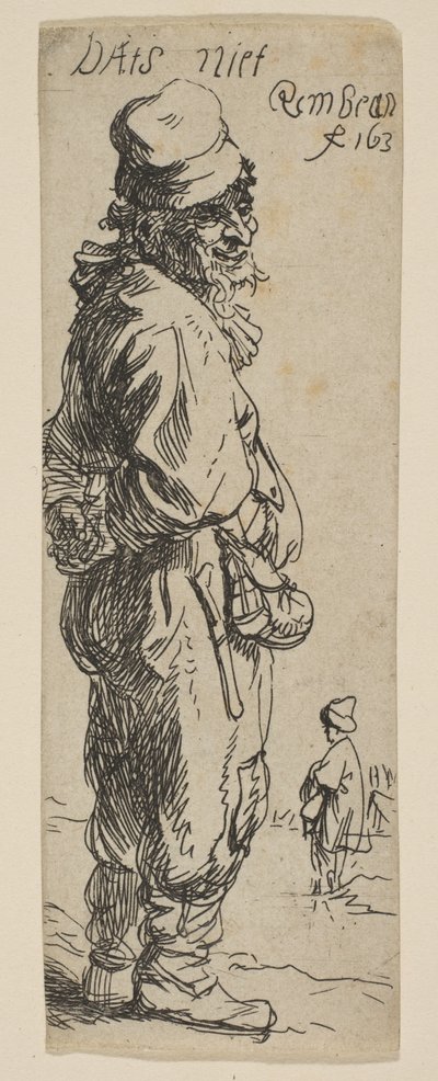 En bonde som svarer: Det er ikke, 1634. av Rembrandt van Rijn