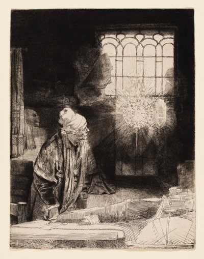En lærd i hans studier (Faust) av Rembrandt van Rijn