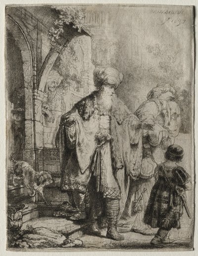 Abraham kaster ut Hagar og Ismael, 1637. av Rembrandt van Rijn