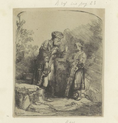Abraham i Izak Samling av åttifem originaltrykk (serietittel) av Rembrandt van Rijn