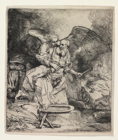 Abrahams offer av Rembrandt van Rijn