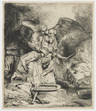 Abrahams offer av Rembrandt van Rijn