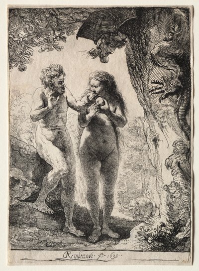 Adam og Eva, 1638. av Rembrandt van Rijn