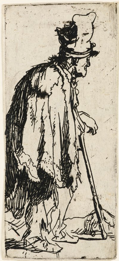 Tigger med forkrøplet hånd, ca. 1629. av Rembrandt van Rijn