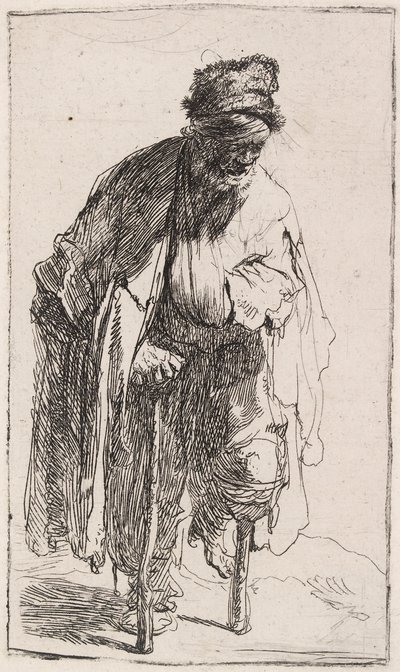 Tigger med treben, ca.1630. av Rembrandt van Rijn