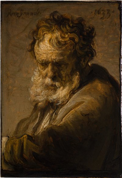 Byste av en skjegget gammel mann, 1633. av Rembrandt van Rijn