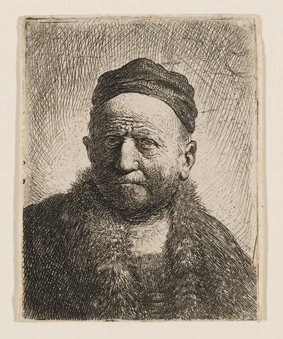 Byste av en mann (Rembrandts far?) av Rembrandt van Rijn