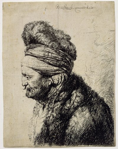 Det andre orientalske hodet av Rembrandt van Rijn