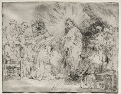 Kristus viser seg for apostlene, 1656. av Rembrandt van Rijn