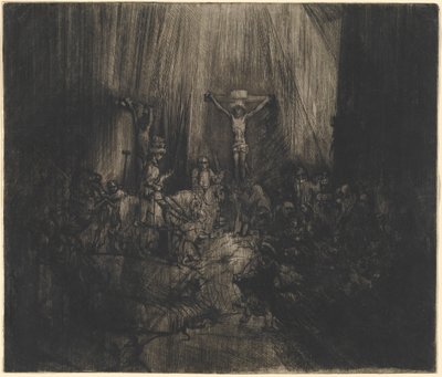 Kristus korsfestet mellom de to tyvene (De tre korsene) av Rembrandt van Rijn