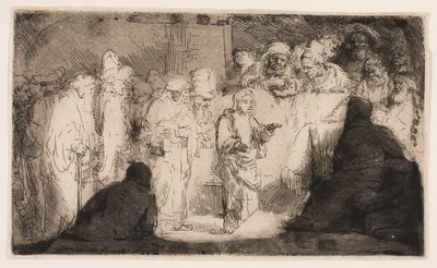 Kristus disputerer med legene: en skisse av Rembrandt van Rijn