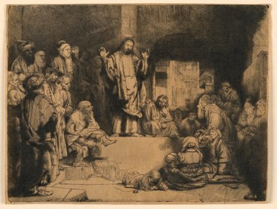 Kristus forkynner ("La Petite Tomb") av Rembrandt van Rijn
