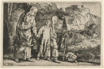Kristus vender tilbake fra tempelet med sine foreldre av Rembrandt van Rijn