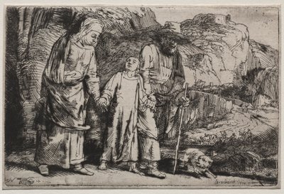 Kristus vender tilbake fra tempelet med sine foreldre, 1654. av Rembrandt van Rijn