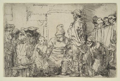 Kristus sittende og diskuterte med legene, 1654. av Rembrandt van Rijn
