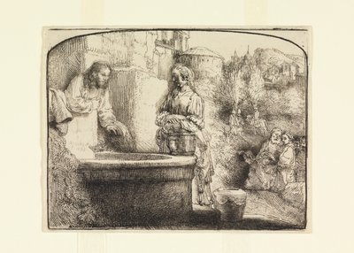 Kristus og kvinnen i Samaria av Rembrandt van Rijn