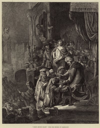 Kristus før Pilatus av Rembrandt van Rijn