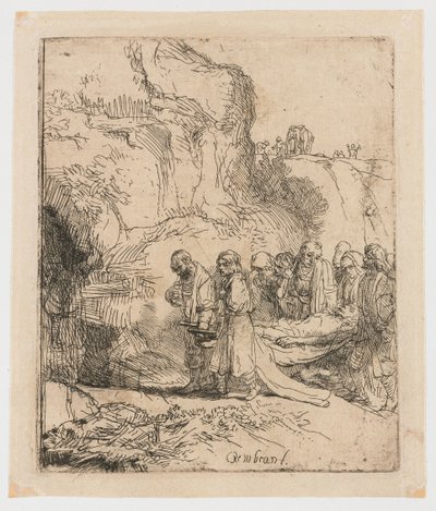 Kristus bar til graven av Rembrandt van Rijn
