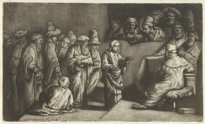 Kristus som diskuterer med legene: en skisse av Rembrandt van Rijn