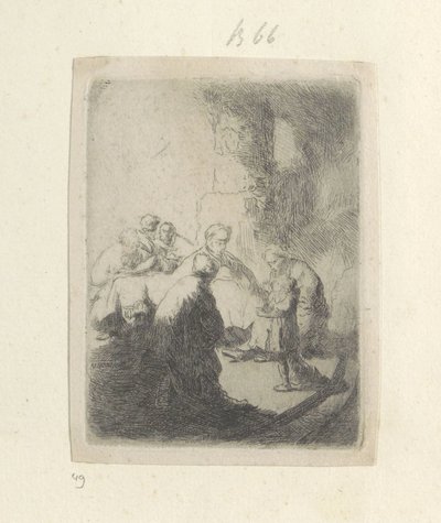 Kristus og de skriftlærde: Lite bilde Recueil de quatre-vingt-cinq estampes originales (serietittel) av Rembrandt van Rijn
