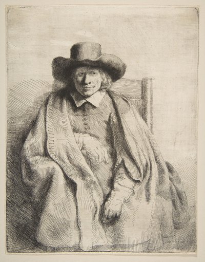 Clement de Jonghe, trykkeri, 1651. av Rembrandt van Rijn