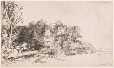 Treklump med en Vista av Rembrandt van Rijn