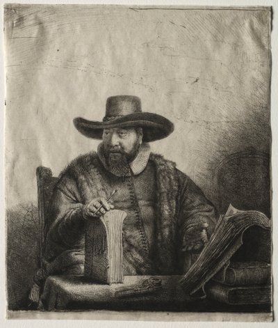 Cornelis Claesz Anslo, Mennonite Preacher av Rembrandt van Rijn