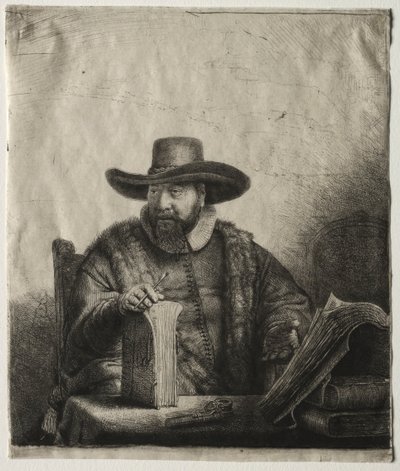 Cornelis Claesz Anslo, Mennonite Preacher, 1641. av Rembrandt van Rijn