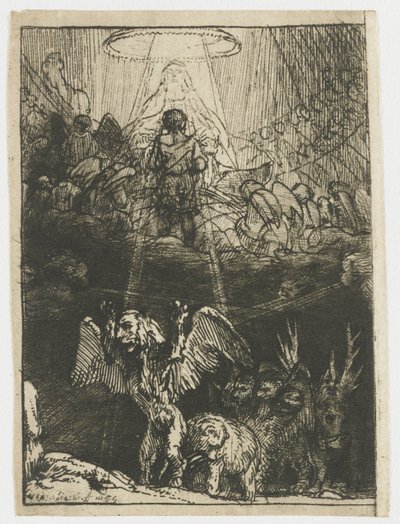 Daniels visjon av de fire dyrene av Rembrandt van Rijn
