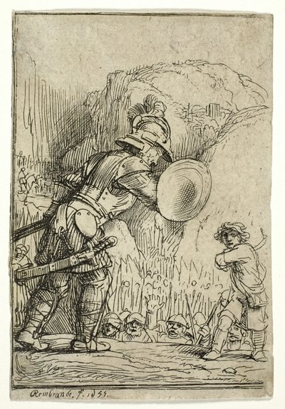 David og Goliat av Rembrandt van Rijn