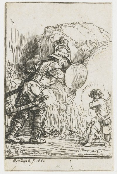 David og Goliat av Rembrandt van Rijn