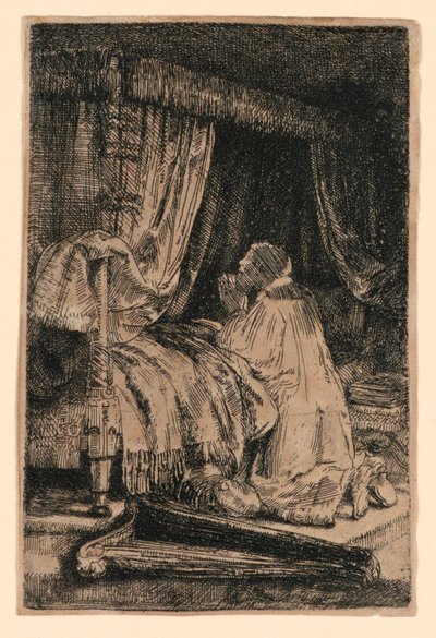 David i bønn av Rembrandt van Rijn