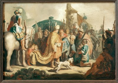 David kneler foran Saul med hodet til Goliat av Rembrandt van Rijn